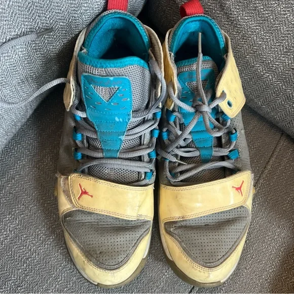 Nike Air Jordan Basketball Shoes Men's Size 10 Blue White Evolution 85 Sneakers - Picture 2 of 10